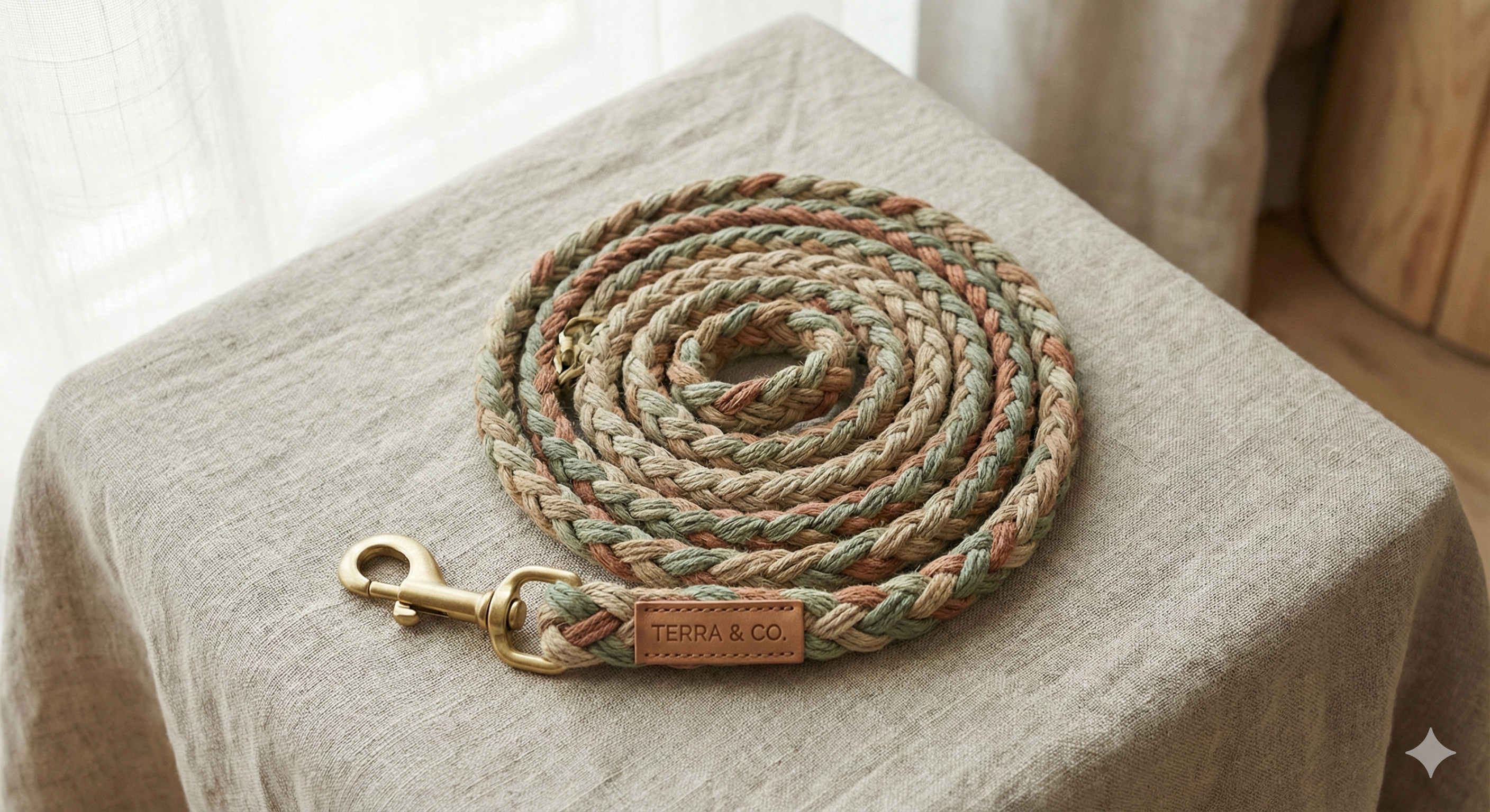 Upcycled natural leash